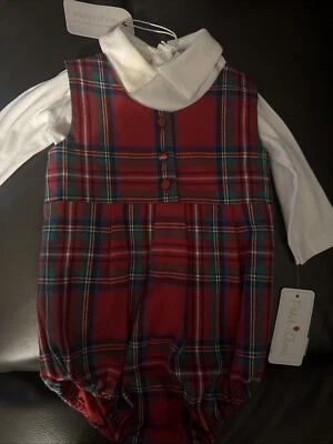 NWT! Petit Ami 100% Organic Cotton Two Piece Set Jumper 9 Months Baby Girl - Image 1 of 2