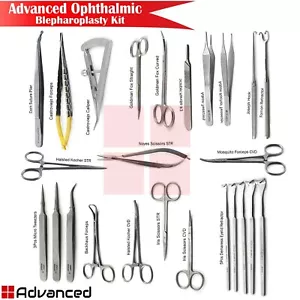 Blepharoplasty Kit Ophthalmic Retractor Forceps Eyelid Cataract Surgery Set - Picture 1 of 18