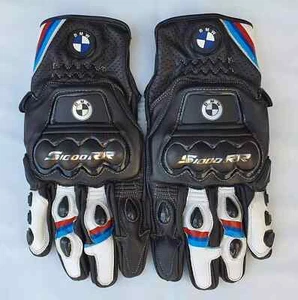 Guantes de cuero de vaca BMW Motorrad carreras hombre moto guantes de cuero - Imagen 1 de 2