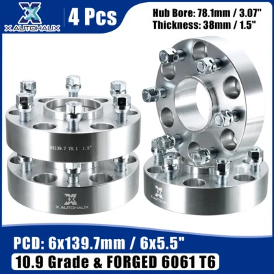 Адаптер прокладки колес толщиной 6x5,5 дюйма 1,5 дюйма для Cadillac для Chevrolet 4 шт. - Изображение 1 из 4