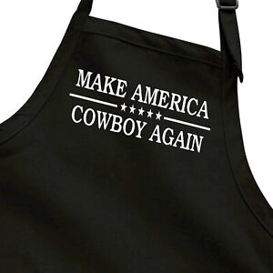 Fartuch regulowany z kieszeniami Funny Make America Cowboy Again Country Cowboy