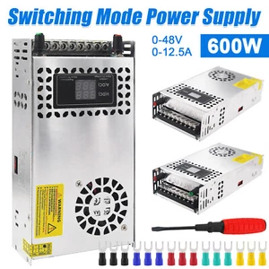 AC 110/220V to DC 0-48V Converter Adjustable 0-12.5A 600W Switching Power Supply - Picture 1 of 22