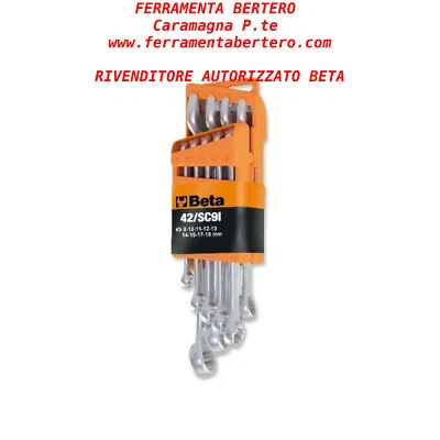Serie set 9 chiavi Beta  42new/SC9I combinate forchetta poligonali supporto - Immagine 1 di 2