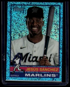 2025 Topps Heritage #455 Jesús Sánchez Chrome Light Blue Sparkle Refractor - Picture 1 of 2