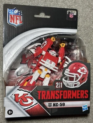 Transformers Serie NFL KC-59 Kansas City Chiefs Robot a Casco En Stock Foto 1 de 2