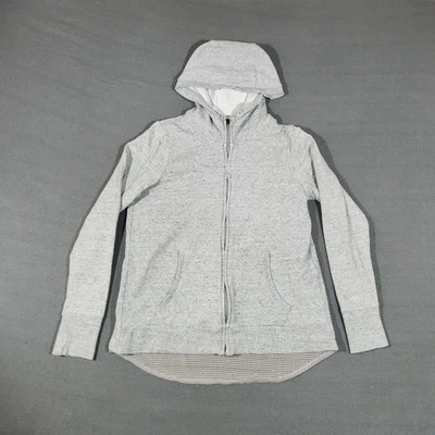Alo Hoodie Women Size Medium Gray Full Zip Vented Back Athleisure Gym Running  - Image 1 of 4