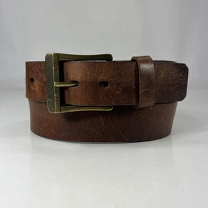 Cinturón de trabajo de cuero de grano completo marrón rayado Levi's - para hombre talla 36/90 - Imagen 1 de 10