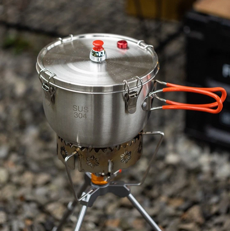 2500ml Outdoor Micropressure Fast Cooking Pot 304 Stainless Steel Mess Tin Bowl - Image 1 of 4