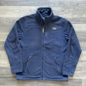 LL Bean Mountain Classic Windproof Fleece Jacket Men’s SMALL Blue Waffle 508982 - Picture 1 of 11