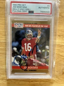 JOE MONTANA Autographed on card - 1990 Pro Set #2 Football PSA authentic - Picture 1 of 2
