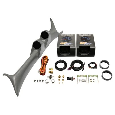 Cápsula doble gris GlowShift con medidores Boost y combustible PSI para Ford Super Duty 99-07 Foto 1 de 4