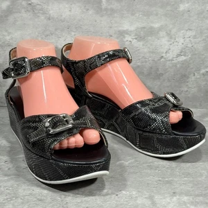 AGL Attilio Giusti Leombruni Platform Leather Sandals Animal Print Women's 10 - Picture 1 of 14
