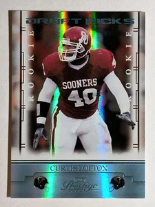 2008 Playoff Prestige Draft Plektren hellblau #119 Curtis Lofton - Bild 1 von 2