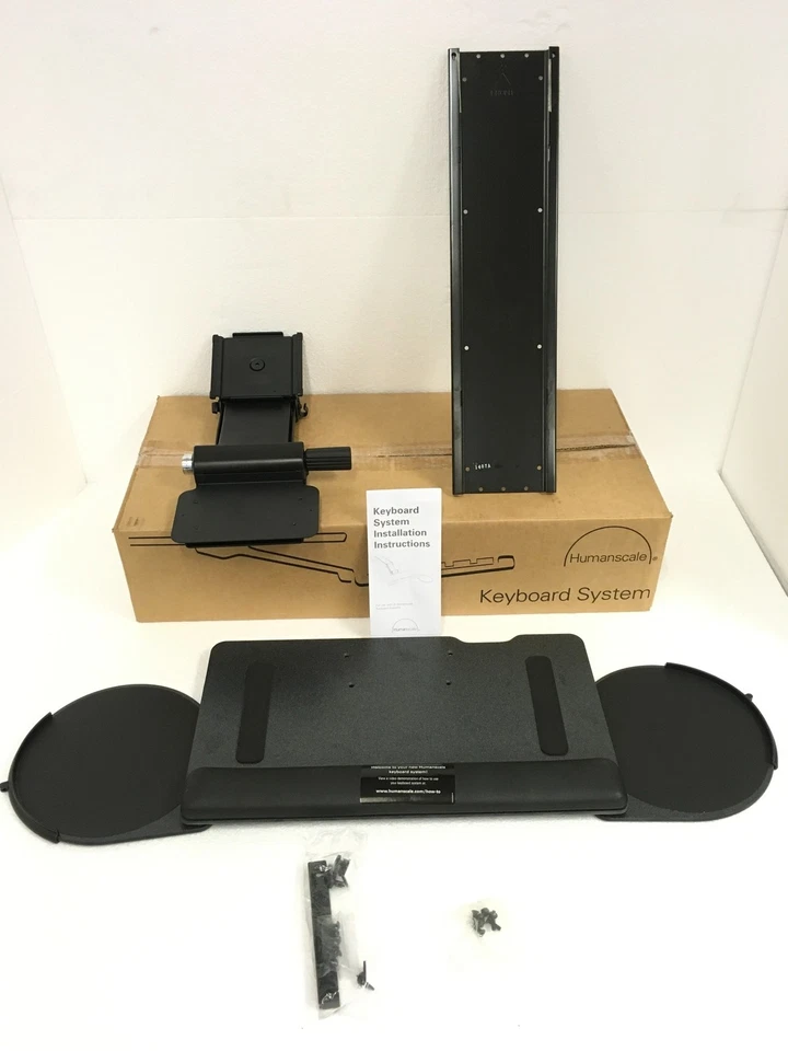 NEW Humanscale HSKBS0514 Black Keyboard and Mouse Tray Adjustable Mount, QTY - Image 1 of 4