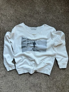 Taylor Swift You’re A Cowboy Like Me Sweatshirt Size L Collar Cut Cottage Core - Picture 1 of 6