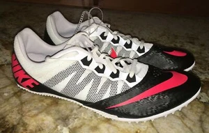 NIKE RIVAL S 7 White Black Bright Crimson Sprint Track Spikes NEW Mens 12.5 13 - Picture 1 of 5