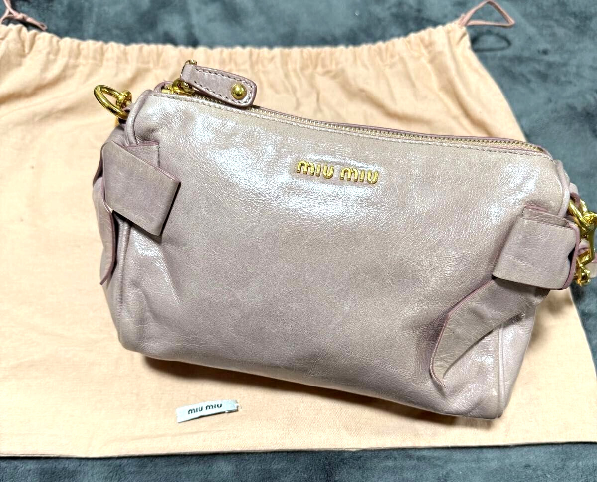 Miu Miu Bow Leather Exterior Bags & Handbags for Women for Miu Miu Bow Leather Exterior Bags & Handbags for Women for