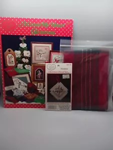 Cross my Heart Christmas pattern book Floral kit Mistletoe and plaid fabric - Picture 1 of 7