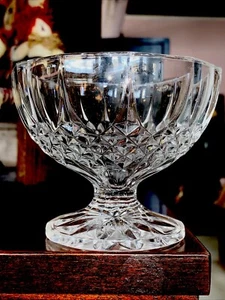 Cristal D'Arques Longchamp FOOTED FRUIT/ DESSERT BOWL ELEGANT BEAUTIFUL - Picture 1 of 4