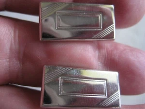 Swank Cuff Links, Silver Tone. - Picture 1 of 3
