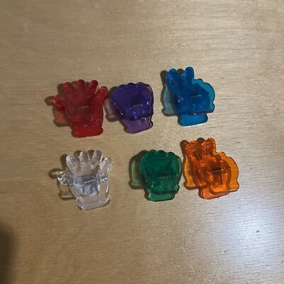 Lote de 6 ímãs de clipe de geladeira tesoura papel rocha - Imagem 1 de 4