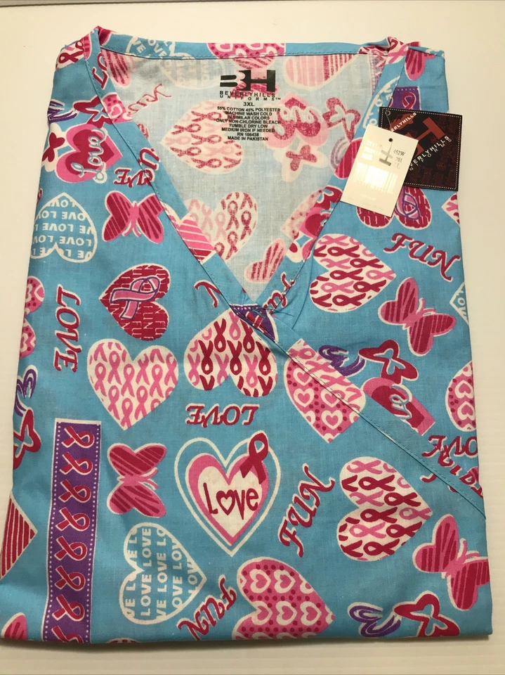 Beverly Hills Uniforms Plus Size Scrub Top, Style #452W, Print #701, 3XL-5XL - Image 1 of 1