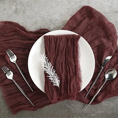 10 Cheesecloth Gauze Cotton DINNER TABLE NAPKINS Wedding Party Events Supplies - Image 1 of 2