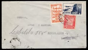 2879 BOLIVIEN NACH ARGENTINIEN LUFTPOSTBRIEF 1941 LA PAZ - BUENOS AIRES - Bild 1 von 2