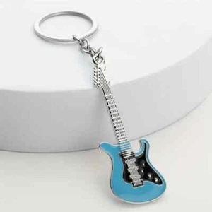 Key Ring Novelty Guitar Musical Key Chain Instrument Pendant - Picture 1 of 1