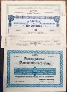II: Lot von 5 verschiedenen Österreichischen Aktien - Bild 1 von 1