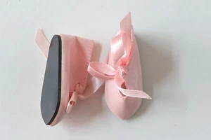Shoes Long75 Large 29 PU Leather Pink for Antique Dolls - Picture 1 of 1