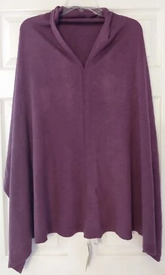 NWT Dress Barn Purple Poncho Shawl Wrap - One Size - Style 5 Different Ways - Image 1 of 3
