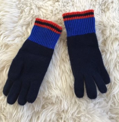 NUEVO JCREW CREWCUTS Niños Bebé Niño Guantes de Cachemira con Punta Mitones Pequeños Azul Marino Foto 1 de 4