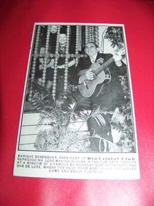 Rio Cristal Club Havana Cuba Enrique Berenguer President Postcard RPPC - Picture 1 of 2