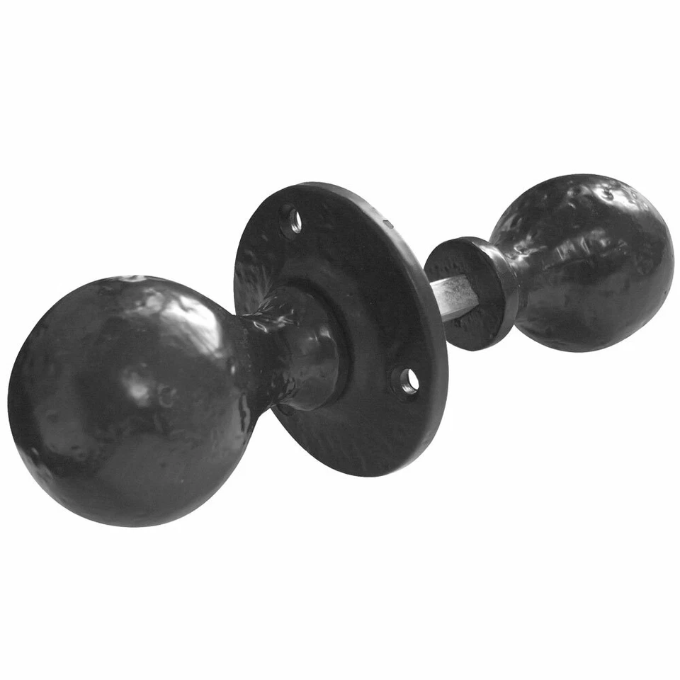 Ball Shaped Rim Door Knob 50mm - Traditional Black Antique Door Knob - JAB5R - Image 1 of 1