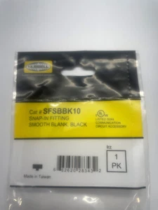 Hubbell SFSBBK10 AV Connector - Smooth Blank Black 10 pc - Picture 1 of 5