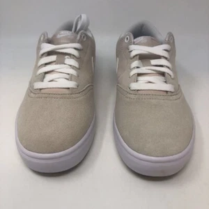 Nike Womens Sb Check Solarsoft Canvas Skate Shoes Ivory Low Top Lace Up 7M New - Picture 1 of 6