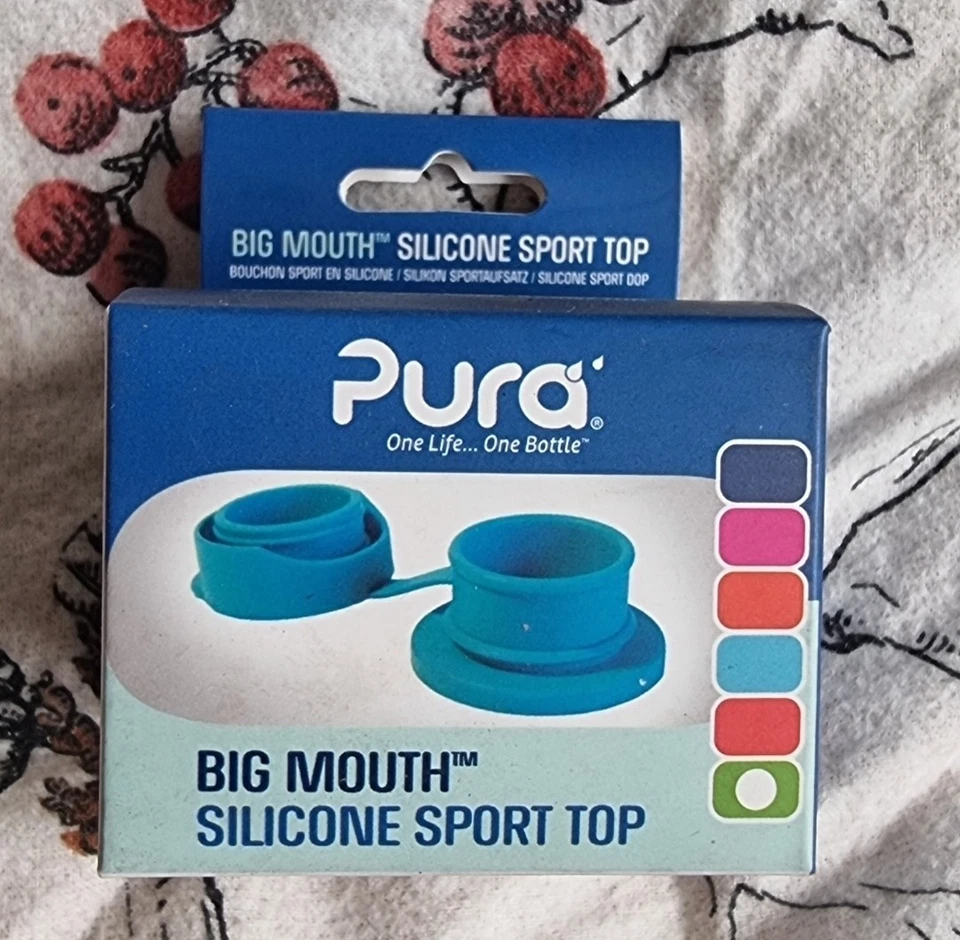 Pura Sport Big Mouth Silicone Sport Top Lid - Plastic-Free-New-Green