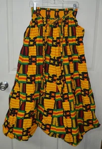 Advance Apparels Maxirock afrikanischer Druck elastische Taille Gürtel Taschen freie Größe - Bild 1 von 5