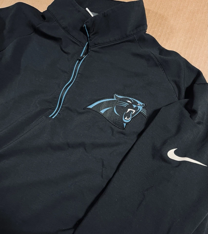 Nike Carolina Panthers NFL Fútbol Dri-Fit 1/4 Cremallera Manga Larga Camisa 2XL Negra  Foto 1 de 4