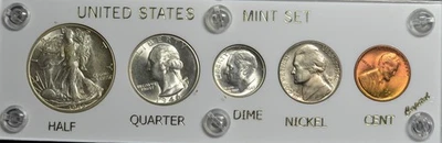 1946 S Brilliant Uncirculated Coin CHOICE/GEM BU Set in a White Capital Holder - Image 1 of 4
