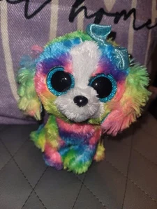 Ty Beanie Boo’s 6” LOLA the Rainbow Dog (Claire's Exclusive) With Tags Colorful - Picture 1 of 7
