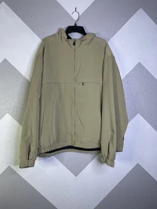 Dockers Jacket Men’s Size 2XL XXL Light Weight Khaki Tan Vented Full Zip - Picture 1 of 8