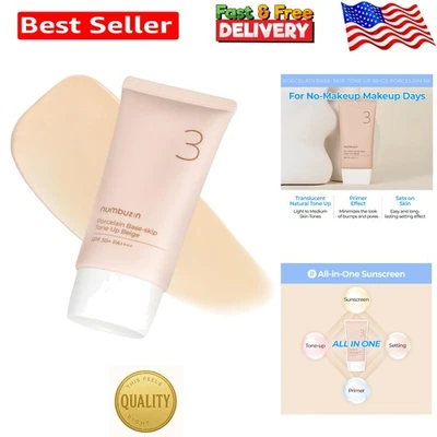 No.3 Porcelain Base Tone-Up Cream – Lightweight SPF + PA++++ for All Skin Types - Image 1 of 4