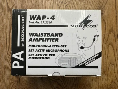 Monacor WAP-4 Sprachverstärker Mikrofon-Aktiv-Set 5 W mobil tragbar Gürtelgerät - Bild 1 von 4