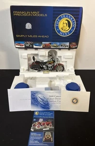 Franklin Mint 2008 Christmas Harley Davidson Softail Diecast Motorcycle 1/10 - Picture 1 of 16