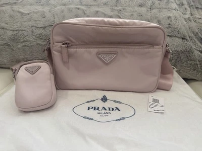 PRADA  Nylon Shoulder Bag crossbody bag Hobo Tessuto Sport Pink Authentic - Image 1 of 4