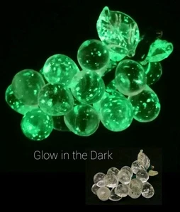 Glass Fruit Grapes Bunch Glow In The Dark Vintage Retro Decorative Display Prop - Picture 1 of 14