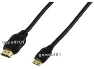 MINI HDMI TYPE C CABLE TO STANDARD HDMI TYPE A HIGH SPEED V1.4 LEAD 3M NEW - Picture 1 of 2