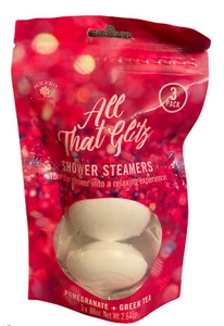 Bolero All That Glitz Shower Steamers 3-pk 0.88oz Pomegranate+Green Tea New - Picture 1 of 2